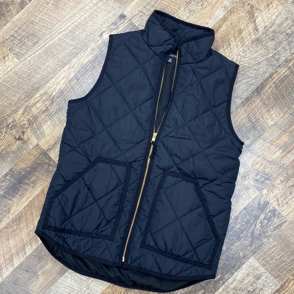 Womens J.CREW MERCANTILE BLACK VEST SIZE XSMALL